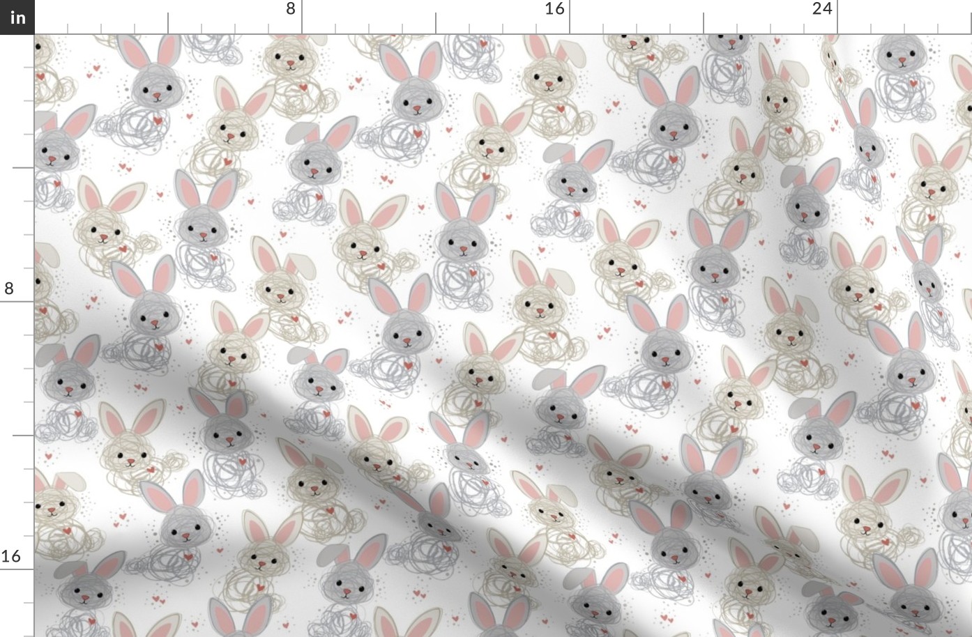 Baby Dust Bunny Line Art larger scale © Jennifer Garrett