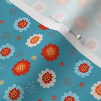 Enchanted Floral-Teal Orange