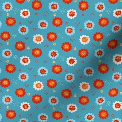 Enchanted Floral-Teal Orange