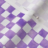 small purple watercolor checkerboard