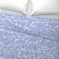 impressionist paint swirls in lavender-blue and white