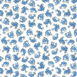 small blue frogs