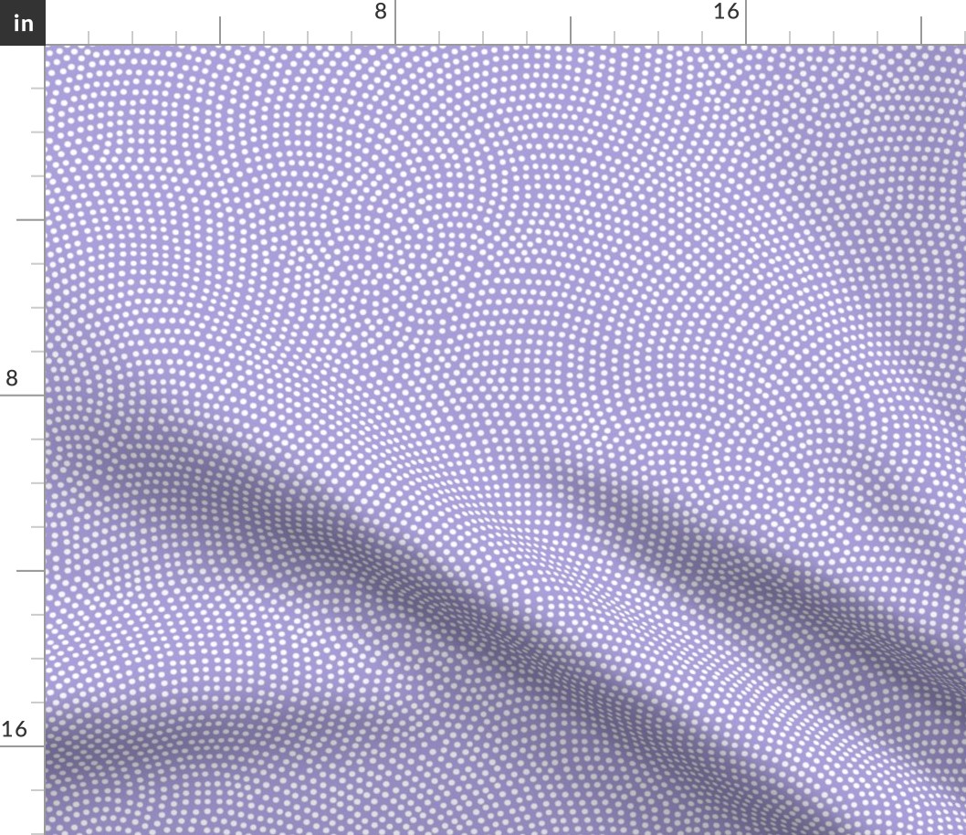 Fibonacci-flower polkadots - white on light periwinkle blue