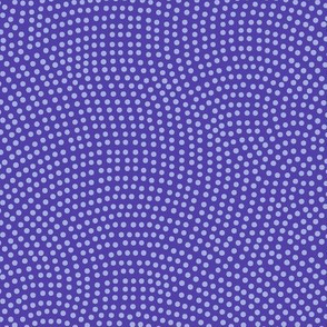 Fibonacci-flower polkadots - light blue on periwinkle