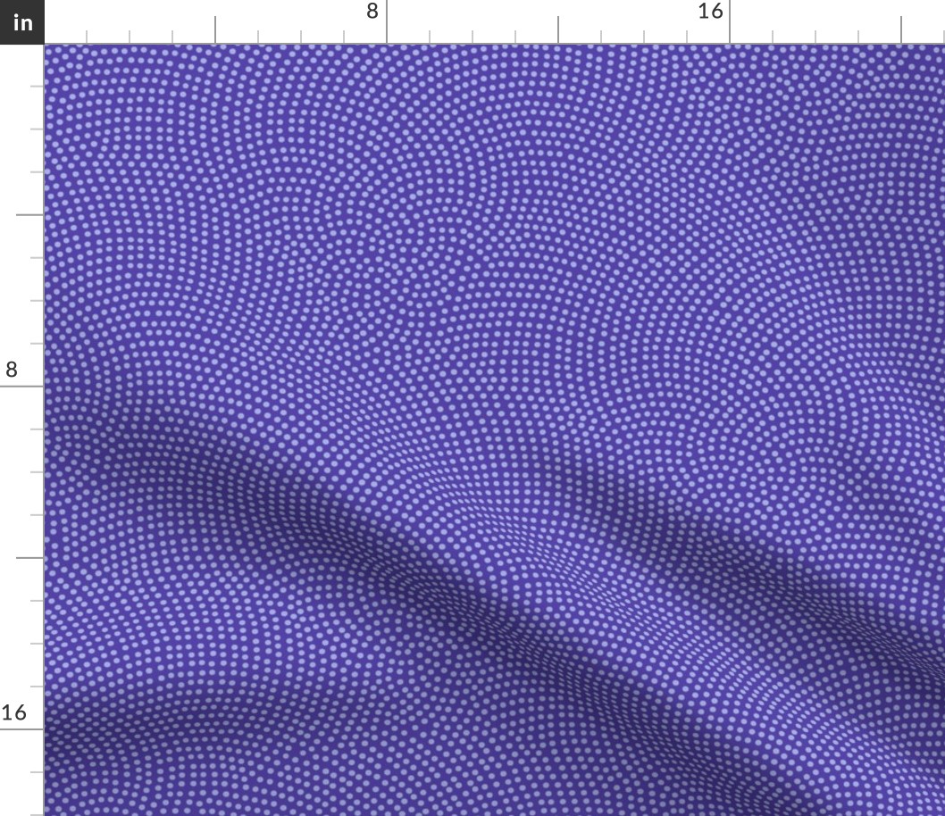 Fibonacci-flower polkadots - light blue on periwinkle