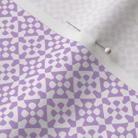 small diamond checker in lavender and white