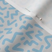 Minimal paper cut trend geometric shapes squares stripes strokes and zigzag abstract memphis retro nursery neutral cool blue gray winter