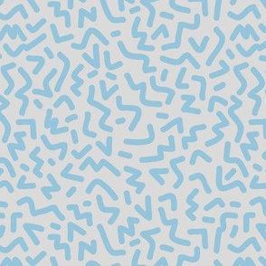 Minimal paper cut trend geometric shapes squares stripes strokes and zigzag abstract memphis retro nursery neutral cool blue gray winter