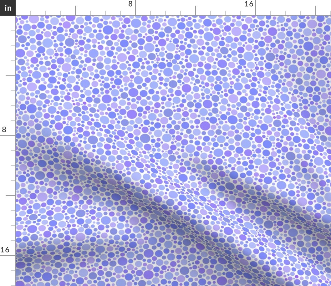 ishihara dots in lavender and light blue