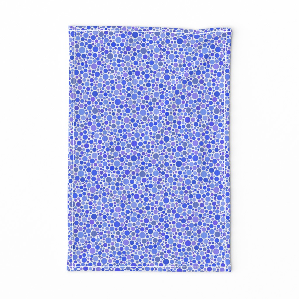 ishihara dots in bright blues