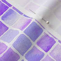 watercolor squares in purple