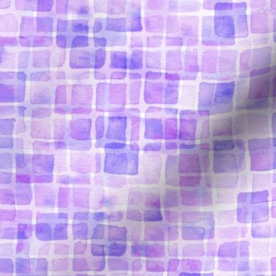 double watercolor squares in purple