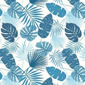 Tropical Leaves Blue