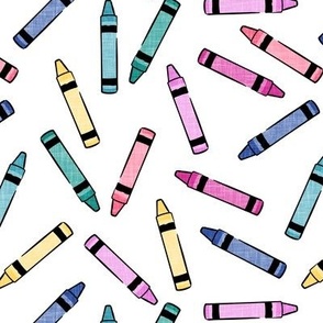 crayons - school supplies - kids art - pastels - LAD20