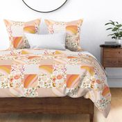 abstract & floral blush modern cheater quilt 