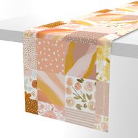 terracotta & blush modern cheater quilt
