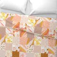 terracotta & blush modern cheater quilt