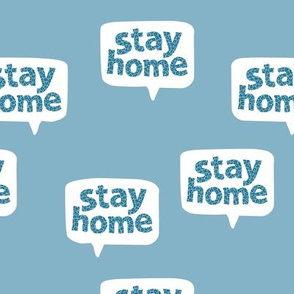 Inspirational text design stay home save lives corona virus cool blue leopard spots