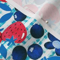 Paper Picnic Berry Collage in Red, White and Blue