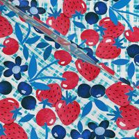 Paper Picnic Berry Collage in Red, White and Blue