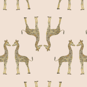 storybook giraffe on blush