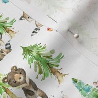 XS Young Forest – Kids Woodland Animals & Trees, Bedding Blanket Baby Nursery