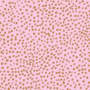 Wild cat cheetah spots boho animal print abstract basic spots and dots in raw ink cheetah dalmatian pink rust brown