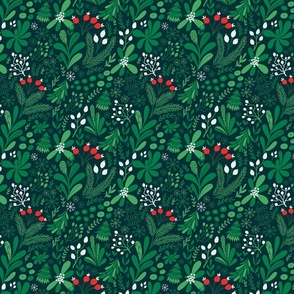Merry Christmas pattern green 