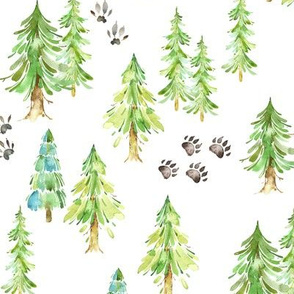 Forest Trees & Animal Tracks - MEDIUM scale