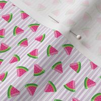 (micro scale) watermelons (purple stripes)- summer fruit fabric - C20BS