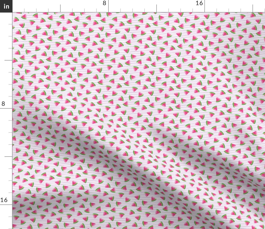 (micro scale) watermelons (purple stripes)- summer fruit fabric - C20BS