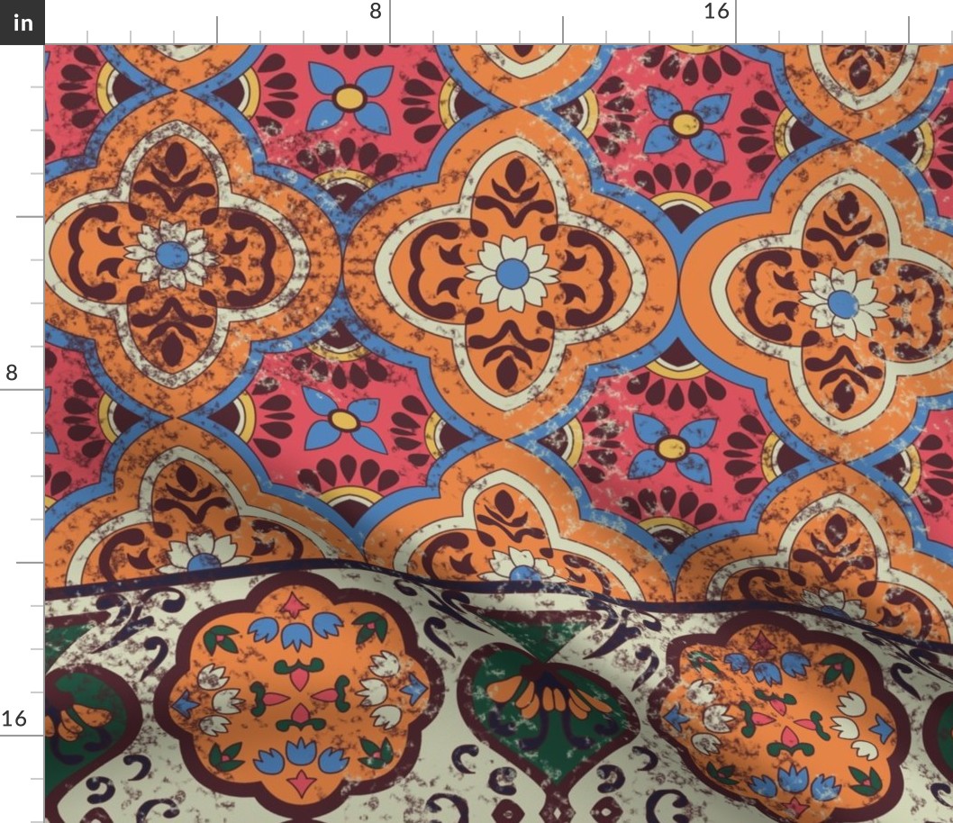 moroccan tile aged