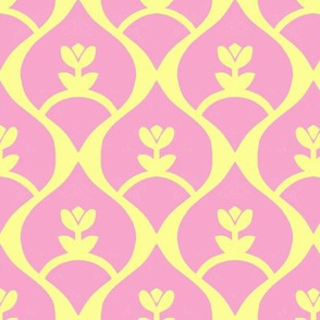 Pretty Maids on a Bow (Soft Pastel yellow pink) 