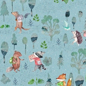 cutout forest print