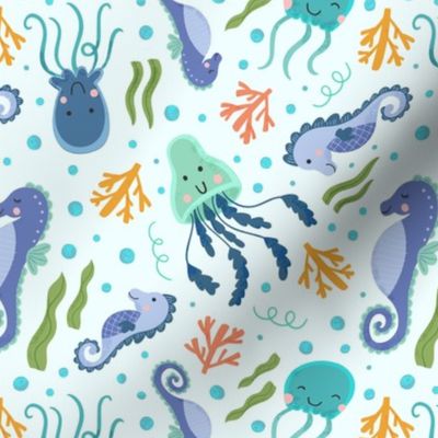 Octopus, Jellyfish & Seahorses