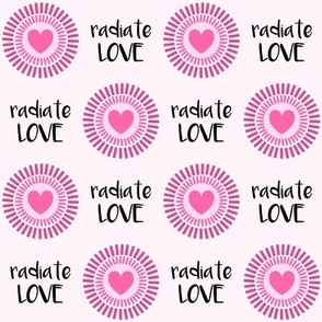 radiate LOVE with pink hearts.