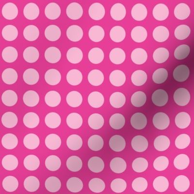 Bright Pink with Light Pink Dots