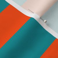 2 Inch Bias Tape Stripes Aqua Orange