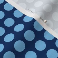 Navy with Light Blue Dots