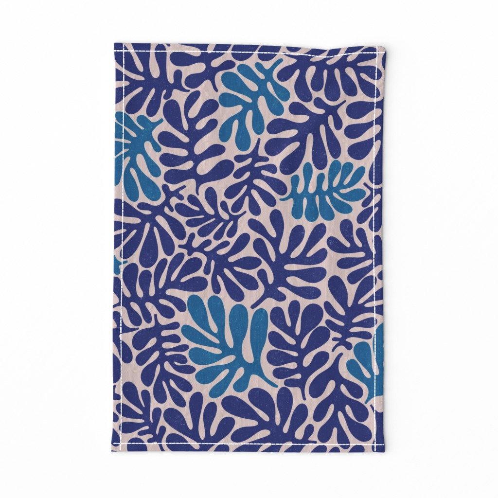 Blue Organic Leaves - large scale