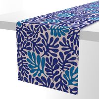 Blue Organic Leaves - large scale