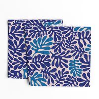 Blue Organic Leaves - large scale