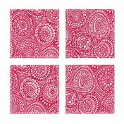 Paper Cutout Circles - Red