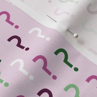 Question marks small on pink