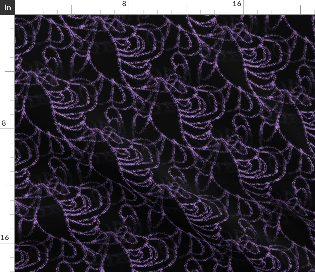 WDLD1 - Abstract Woodland Texture in Purple and Black