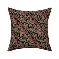 French Rose Tapestry Black Down 20%