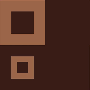 FDHS1 - XL - Floating Doughnut Hole Squares in Brown and Tan
