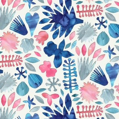 Watercolor Floral Papercut