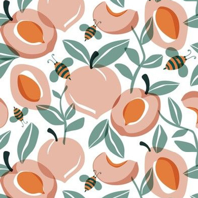 Just Peachy - Summer Fruit and Bees Regular Scale