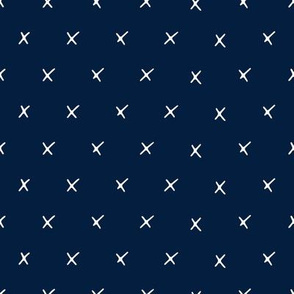 X Pattern (navy)